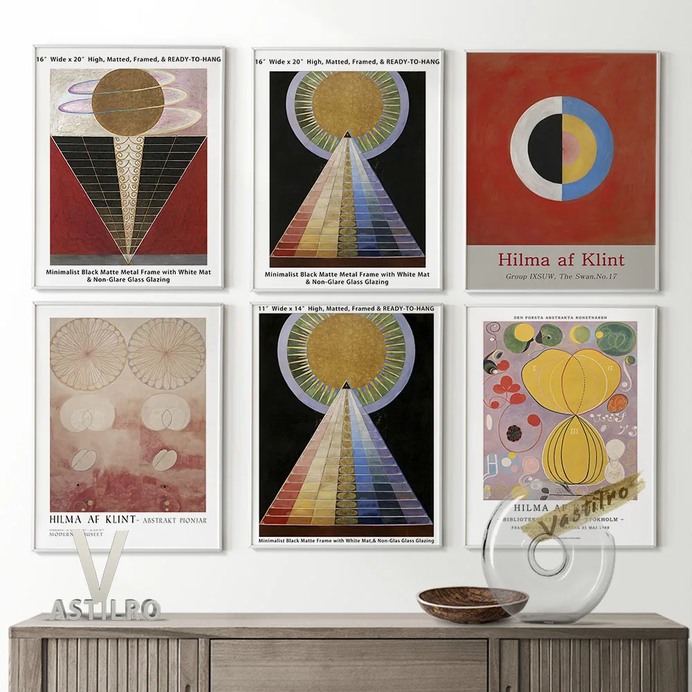 

Hilma Af Klint Vintage Print Art Poster Exhibition Museum Canvas Painting Home Decor Living Room Wall Art Prints Picture Gift
