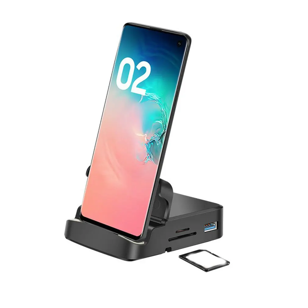 

Phone Stand Charger Type C 3.0 SD TF Card PD Phone Stand Dock Power Adapter for SamsungS20 S10 Huawei Docking Station
