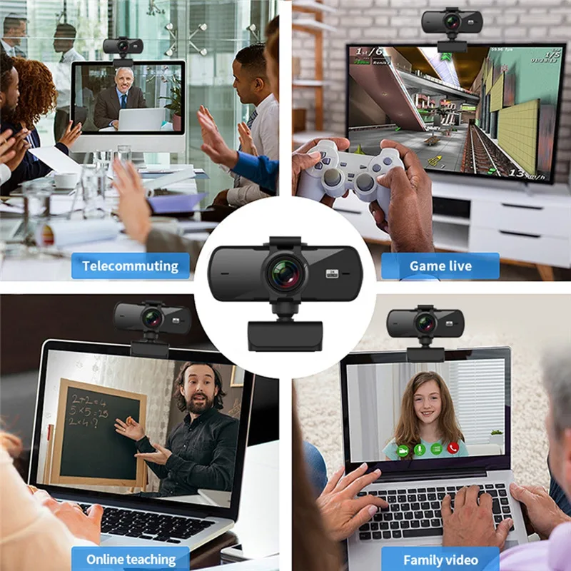 

In Stock 2K Conference PC Webcam Autofocus USB Para 4Million pixels Web Camera Laptop Desktop For Office Meeting Home With Mic