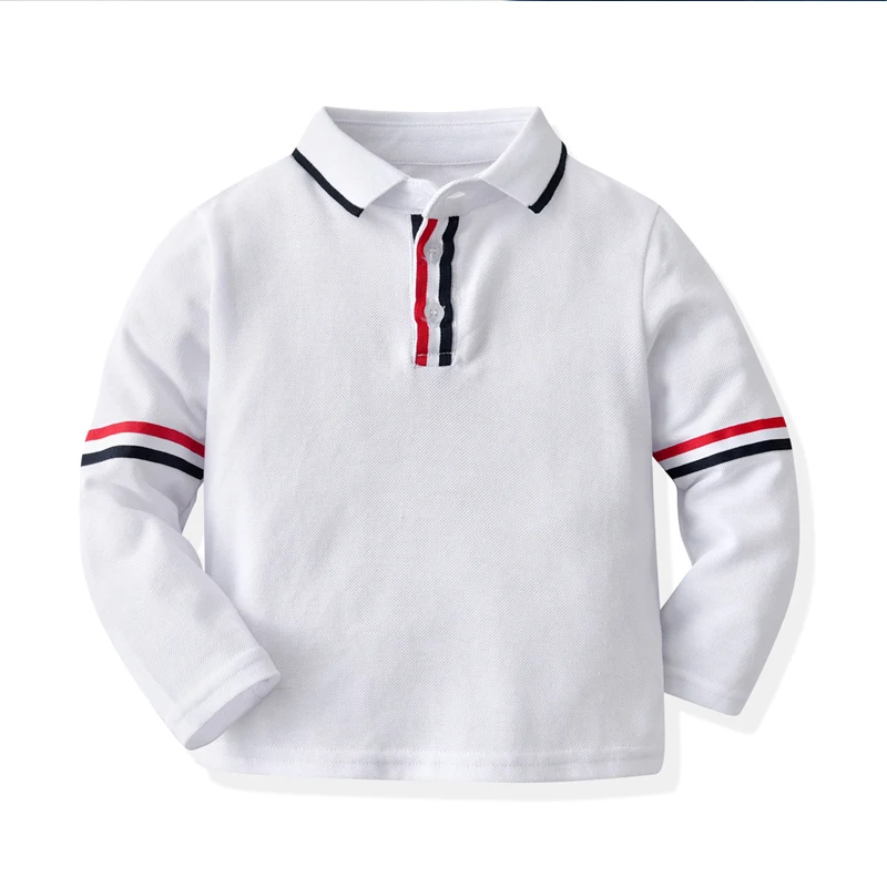 

Boys spring and autumn children's clothing POLO shirt new long-sleeved striped knitted t-shirt 4/5/6/8/10/12 years old