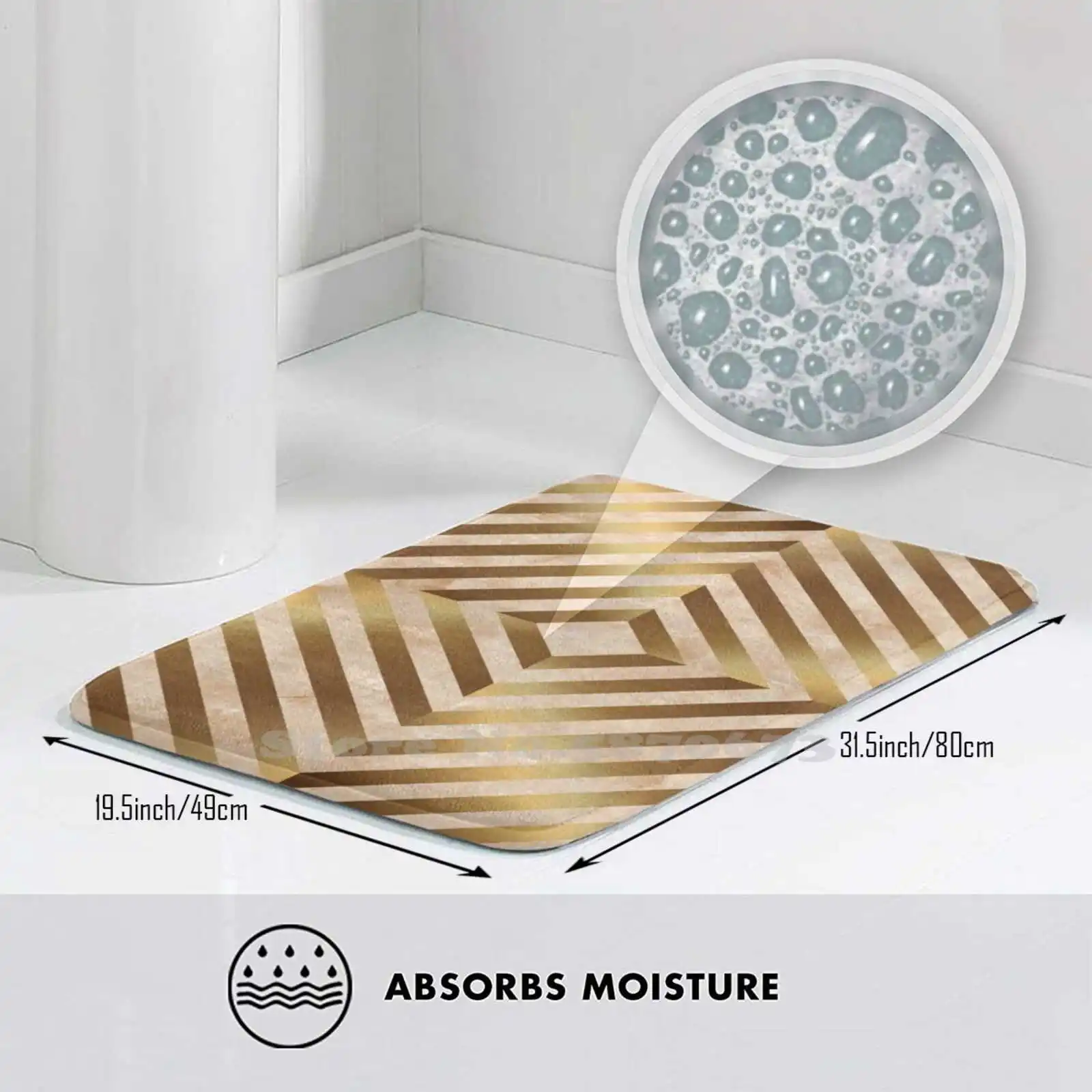 Мраморные золотые полосы 3 размера домашний ковер Мраморный бежевый Золотой