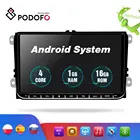 Автомагнитола Podofo, мультимедийный проигрыватель на Android, с GPS, для VolkswagenPOLOPASSATGolfSkodaT5SeatSharanMK5MK6, Типоразмер 1 Din