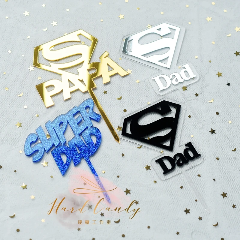 Супер папа акриловый торт Топпер лучший на свете украшения отцов День вечерние