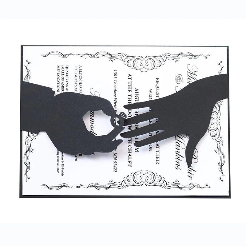 100 шт. бриллиантовое кольцо фотосессия свадебная пригласительная открытка