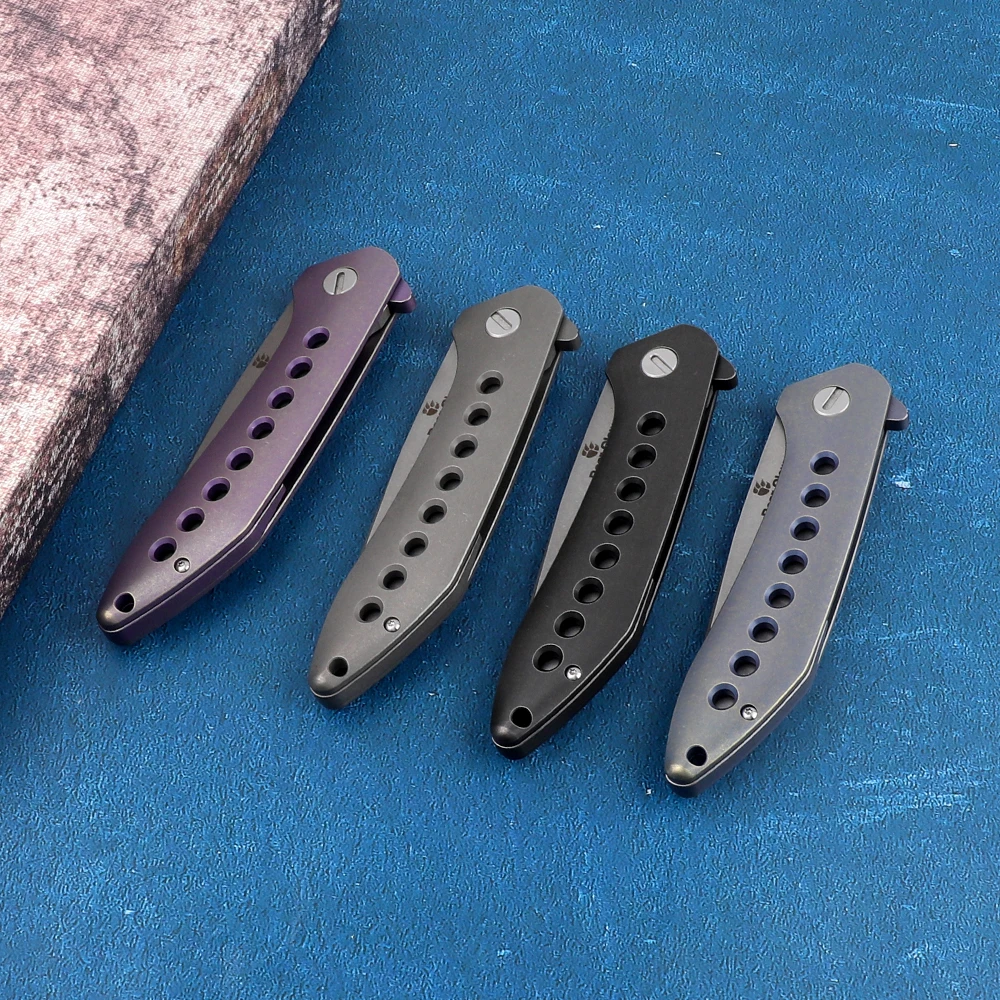 Складной нож медведь коготь Летающая акула лезвие s35vn титановая ручка карманный