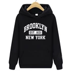 Худи с надписью Brooklyn, мужское модное пальто, худи Brooklyn, детский спортивный костюм, детская толстовка в стиле хип-хоп для девочек, Женская толстовка, Нью-Йорк