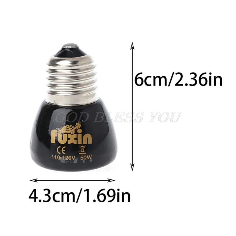 110V Керамика излучатель отопления светильник 25/50/75/100W излучение в дальнем инфракрасном диапазоне лампы для домашних животных рептилия сзади