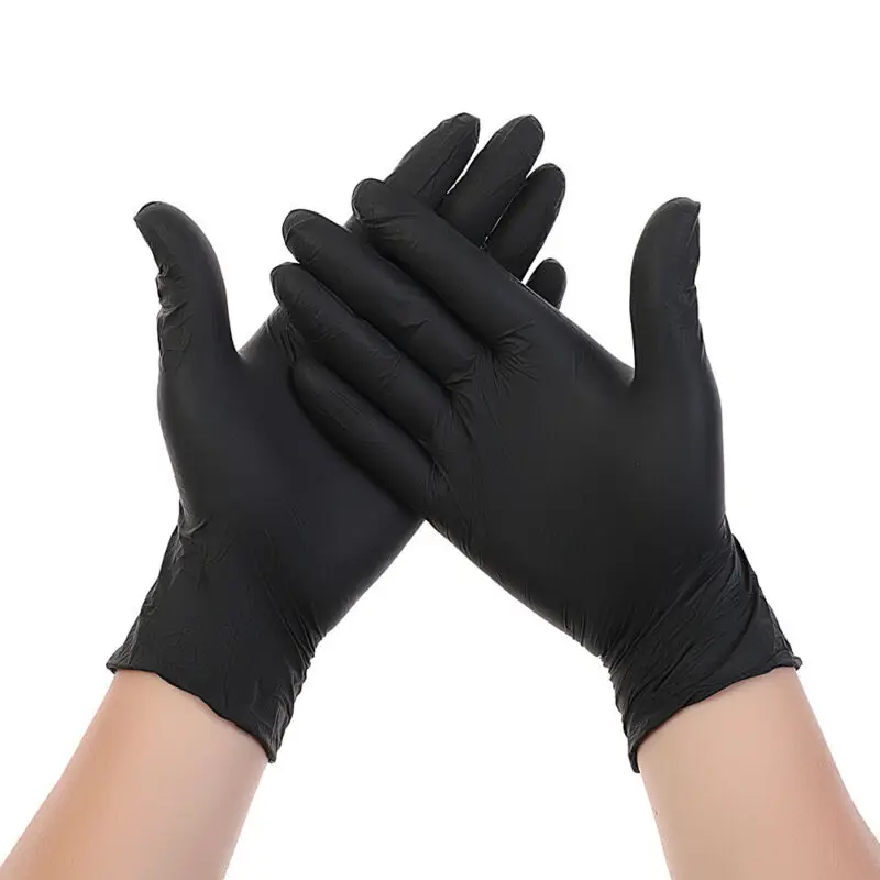 2020 New 100pcs Vinyl Disposable Long Gloves Powder &amp Latex Free Strong Black Food Nitrile gloves male | Аксессуары для одежды