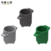 moc 2439 accessories binaural trash can bins furnitures 5pcsset assemble parts building blocks gifts educational toys accessory