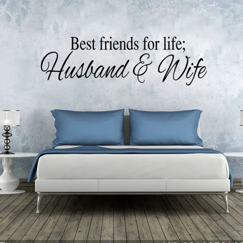 Цитаты лучшие друзья для жизни муж и жена наклейки на стену Романтический