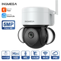 INQMEGA 5MP Wifi TUYA камера Smart Cloud PTZ IP камера наружная Foodlight Google Home Alexa камера видеонаблюдения для двора