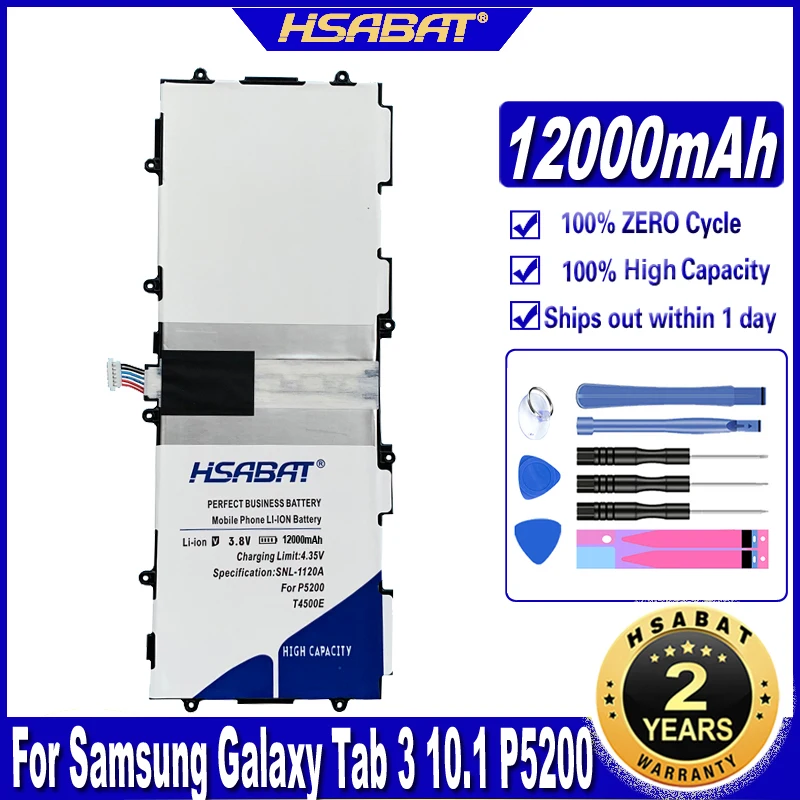 HSABAT T4500E 12000 мАч аккумулятор для Samsung Galaxy Tab 3 10. 0 P5200 P5210 GT-P5200 | Мобильные телефоны и