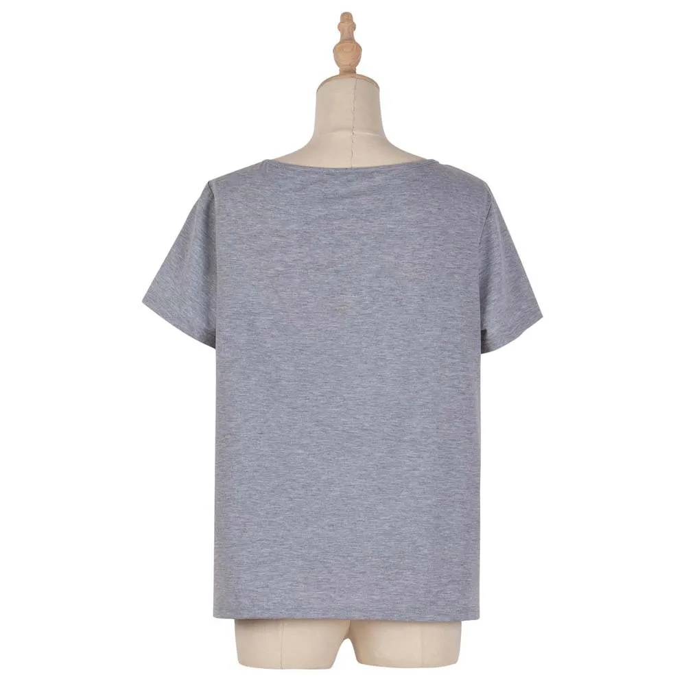 

Women Sexy Tops Short Sleeve Loose T Shirt Summer Ladies Casual V-Neck Tees Top Pure Color Lace Patchwork T-Shirt Tops Fashion