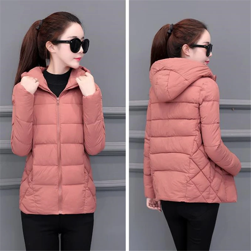 Женские осенние пуховики больших размеров зимние свободные теплые пальто Doudoune