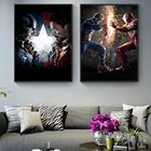 Мстители, супергерои, Капитан Америка: Гражданская война и Железный человек, герои на стену, искусство, украшение для дома, детская комната, плакаты с героями вселенной Марвел