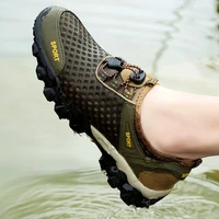 man summer new power fashion mesh casual shoes male hollow breathable sport shoe hombre outdoor slip on climbing hiking sneakers
