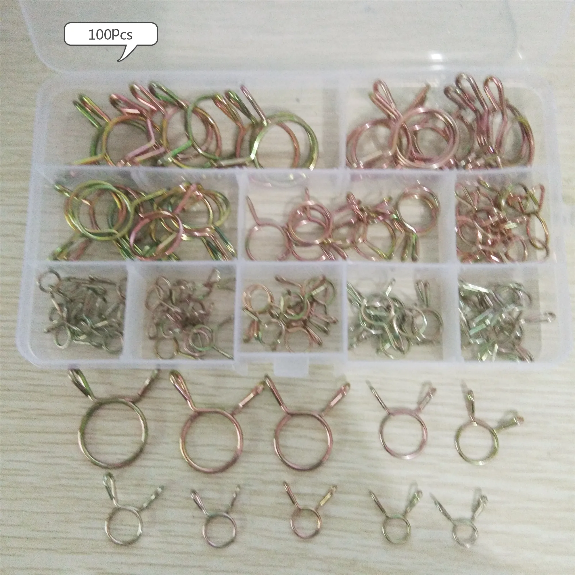 100 шт. пружинные зажимы для шланга с оцинкованным покрытием|Крепления| |