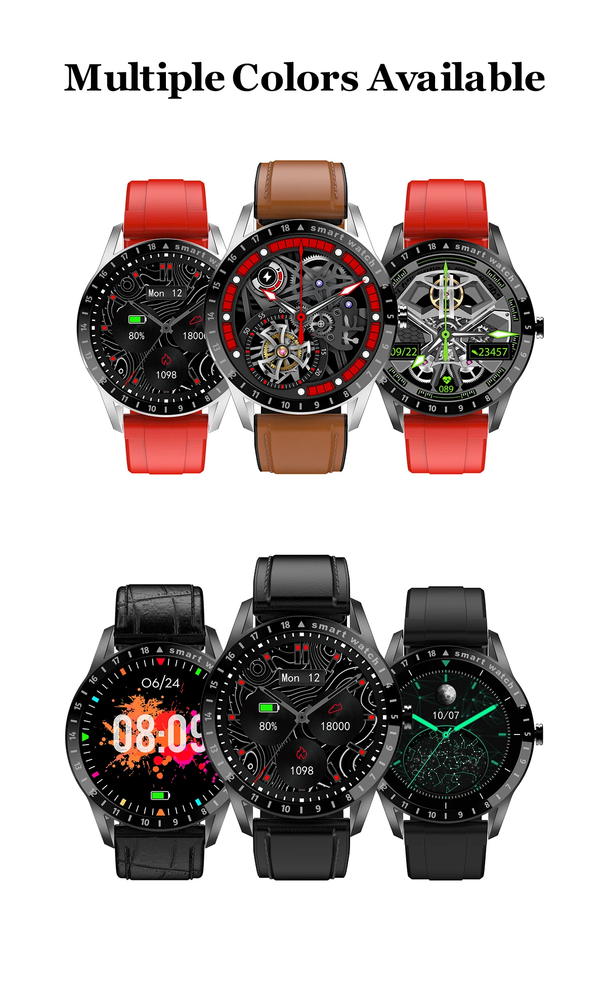 

Smart Watch Fitness Tracker For Men Women IP68 Waterproof Bracelet Heart Rate Monitor Bluetooth Call Android IOS smartwatch