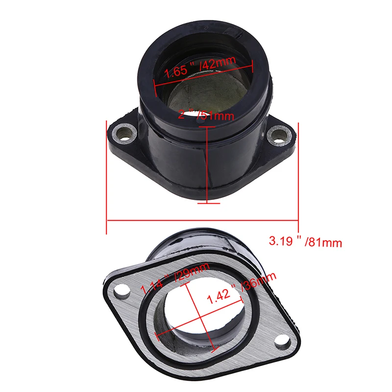 Резиновый и Алюминиевый Разъем для впускного соединения карбюратора мотоцикла