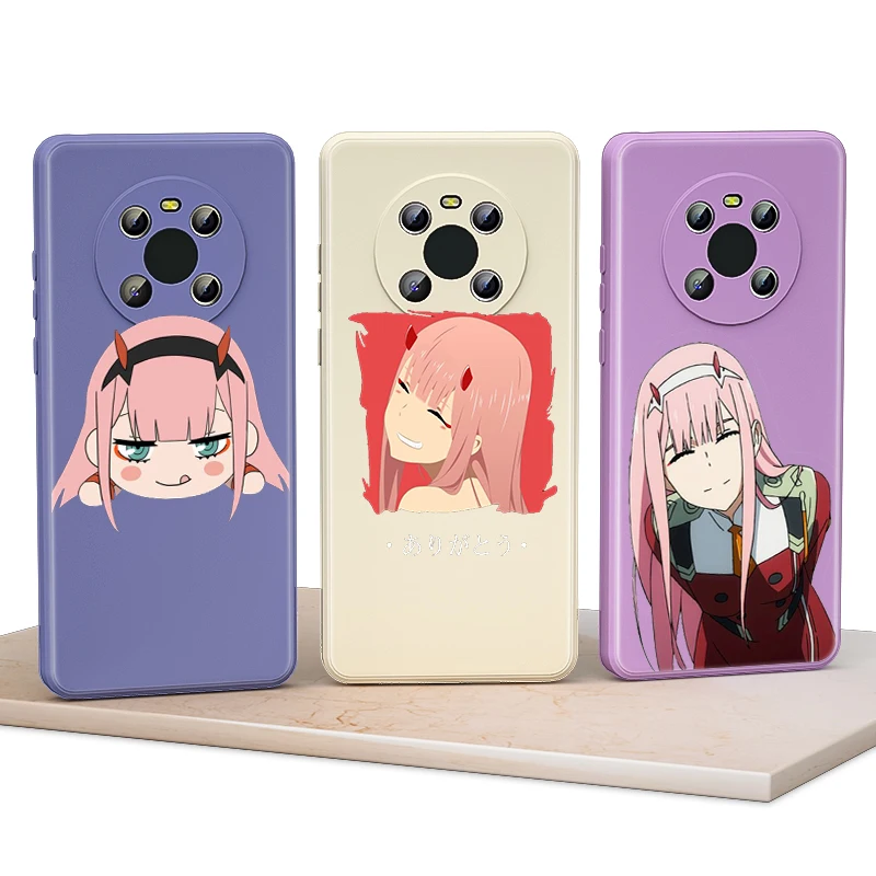 

Cute Darling in The Franxx for Huawei Mate 40 30 20 Pro Lite Y9 Prime Y7 Y6 2019 2020 Liquid Silicone Soft Cover Phone Case