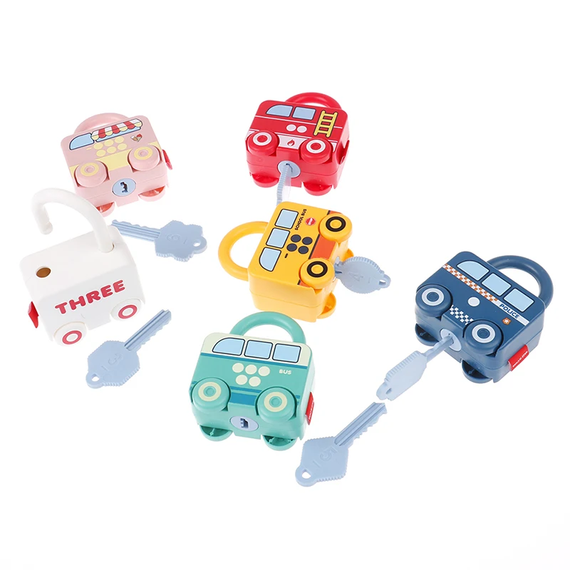 

Kids Learning Locks with Keys Educational Preschool Numbers Matching and Counting Montessori Car Toys Teaching Aids Toys Games