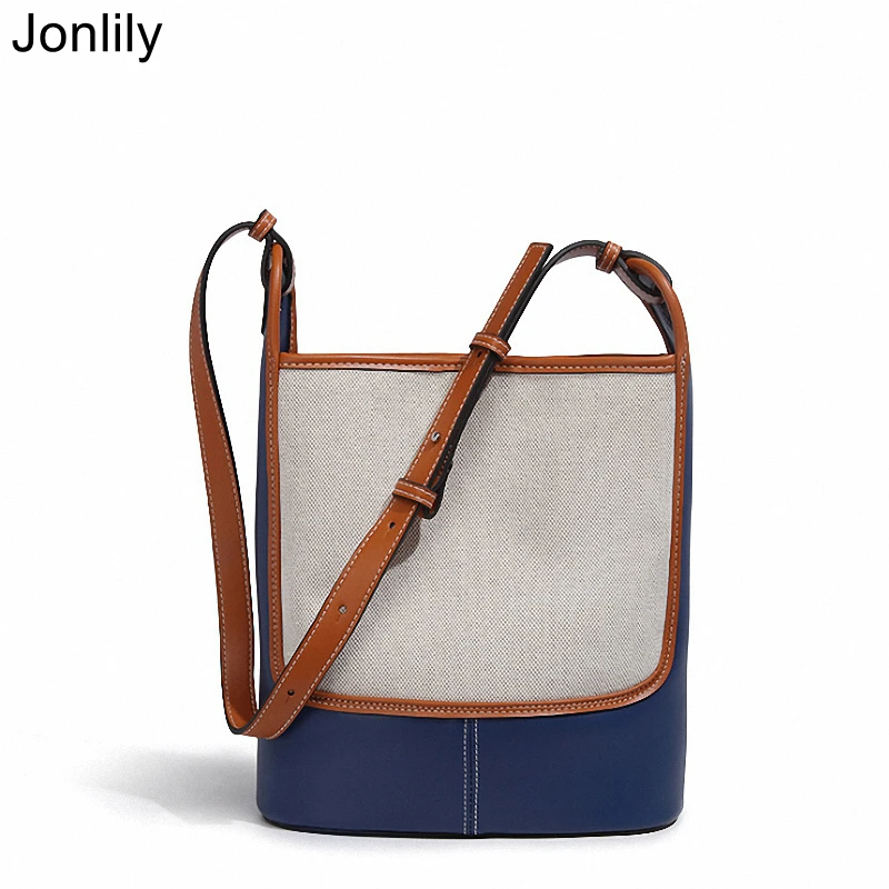 

Jonlily Women's Shoulder Bag Female Fashion Bucket Composite Bag Messenger Bag Elegant Handbag Totes Teens Daybag Purse -KG636