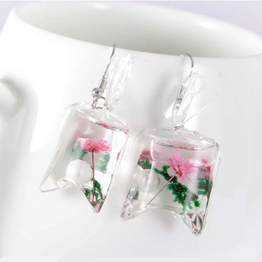 Серьги-подвески женские прозрачные из смолы креативные Висячие Ювелирные