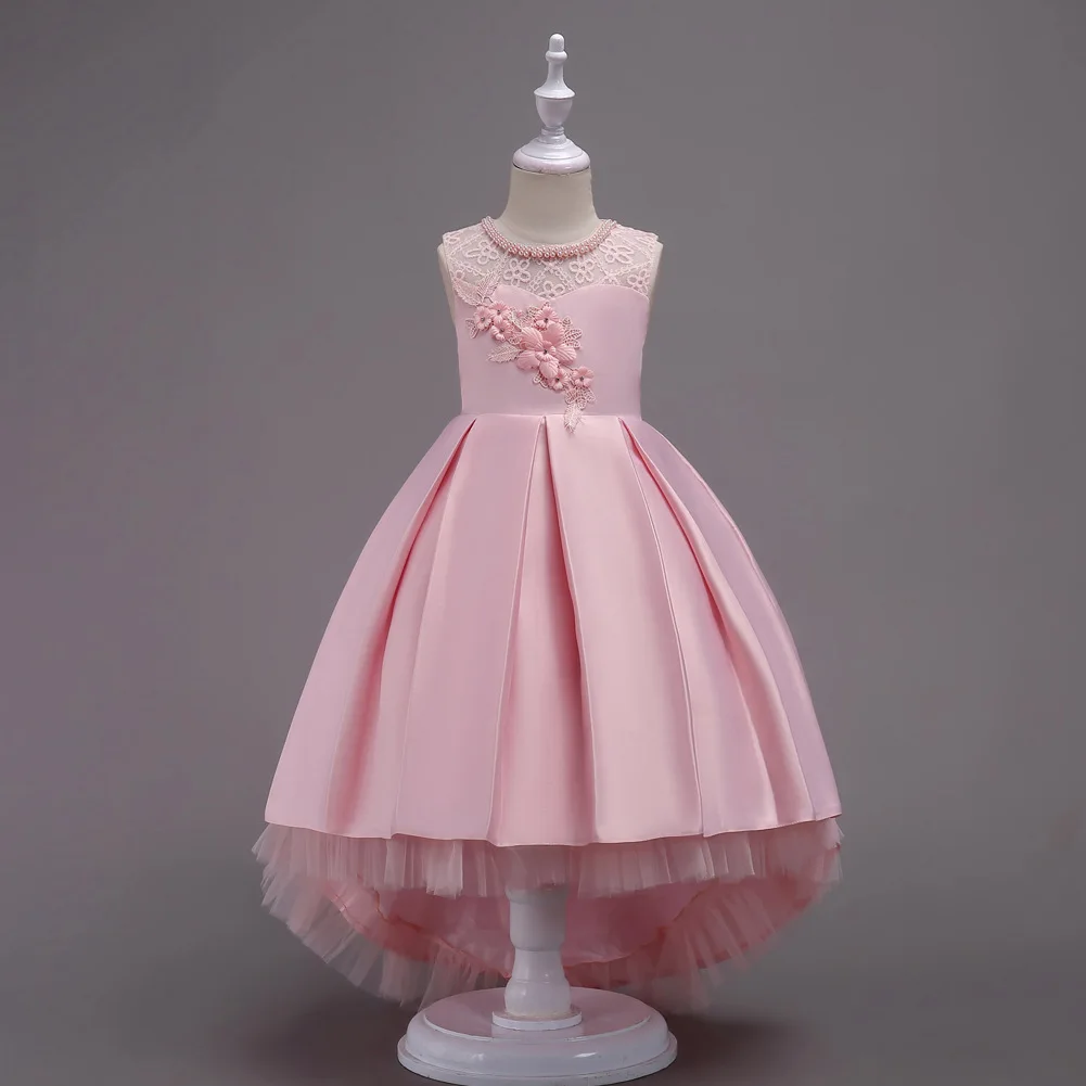 

Girls Princess Wedding Party Flower Dresses Sleeveless Kids Lovely Birthday Party Tutu Dress 3-13 Years Old Dress