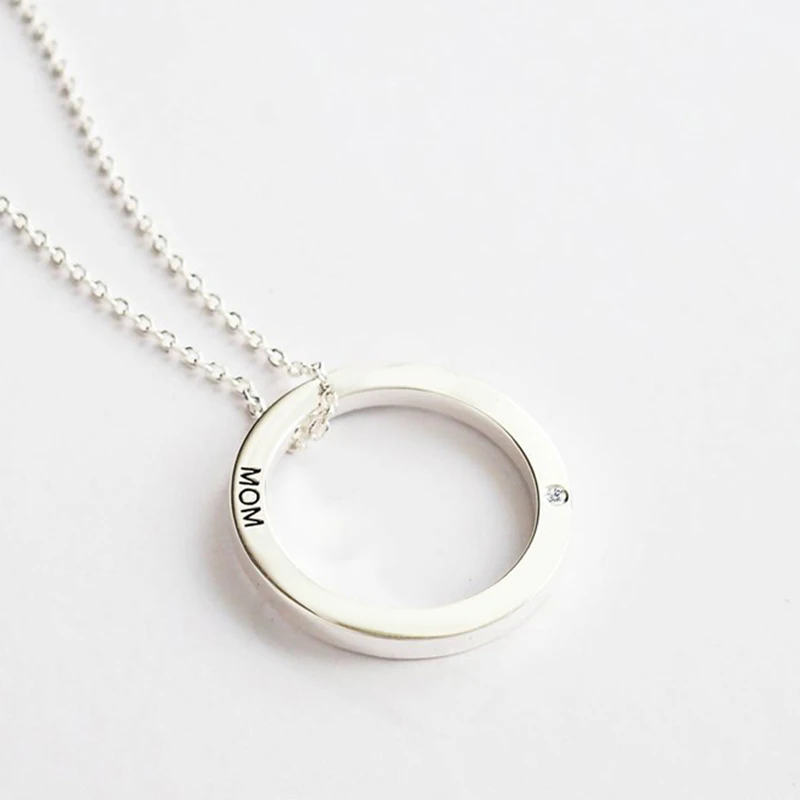 925 пробы серебро персонализированные пользовательские письмо простое ожерелье с