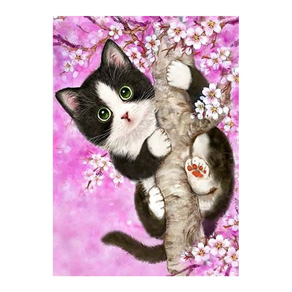 

Lovely Cat Tree Diamond Painting Animal Cartoon Round Full Drill Nouveaute DIY Mosaic Embroidery 5D Cross Stitch Home Decor Gift