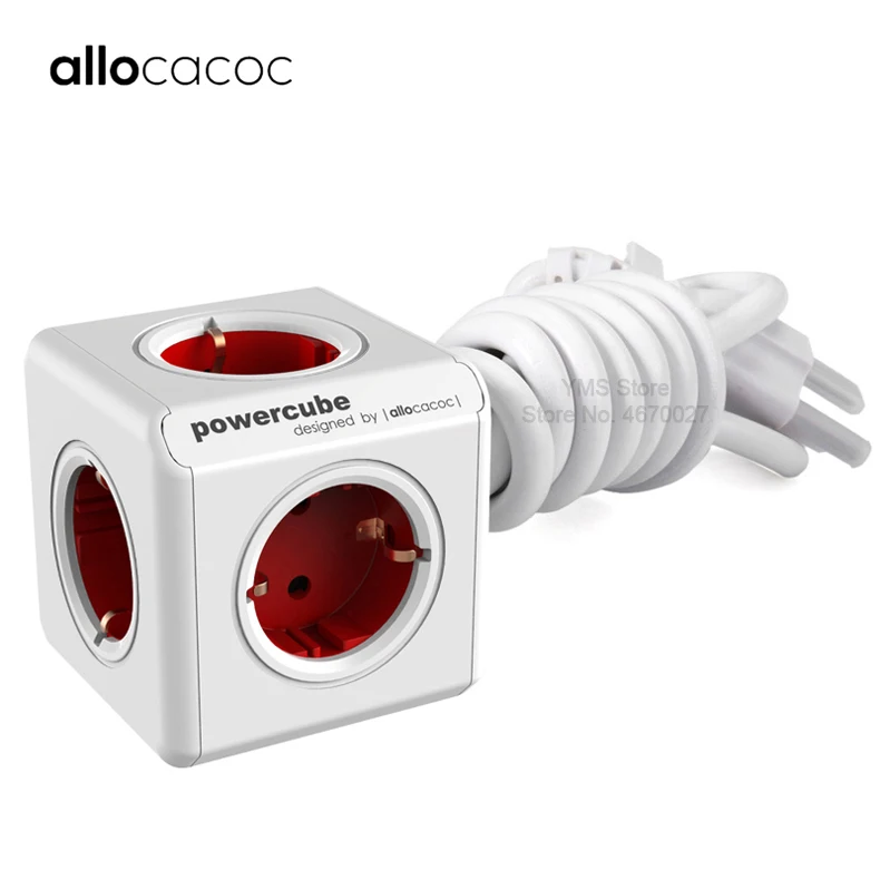 Allocacoc, для домашнего использования, ЕС, розетка, удлинитель, 1,5 м, 3 м, силовая лента, power Cube Plug, зарядное устройство, расширенный, 5 розеток, адаптер, мульти переключатель