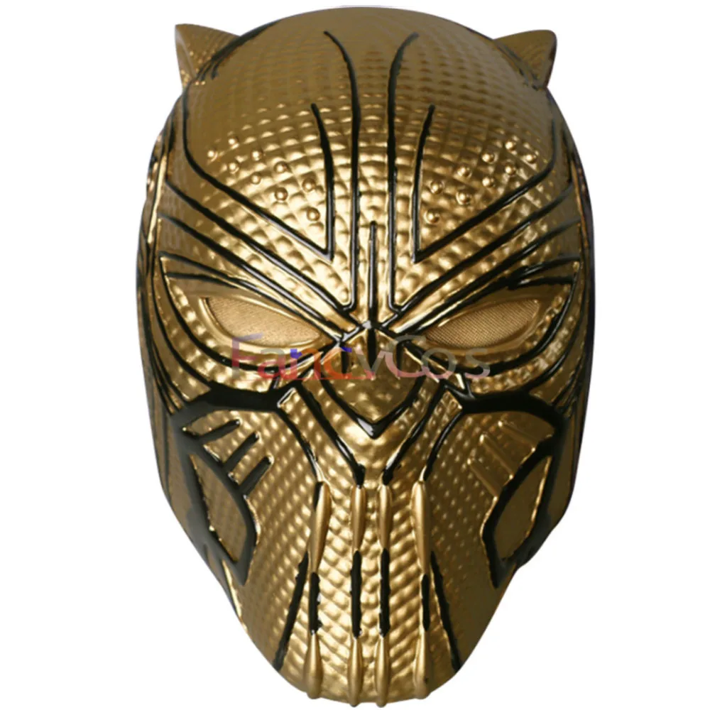 Маска для косплея по мотивам фильма золотисто-черный пантеры Erik Killmonger Panthera Pardus