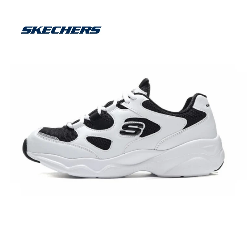 Женские кроссовки на платформе Skechers Оригинальные из натуральной кожи 88888364-WBK |