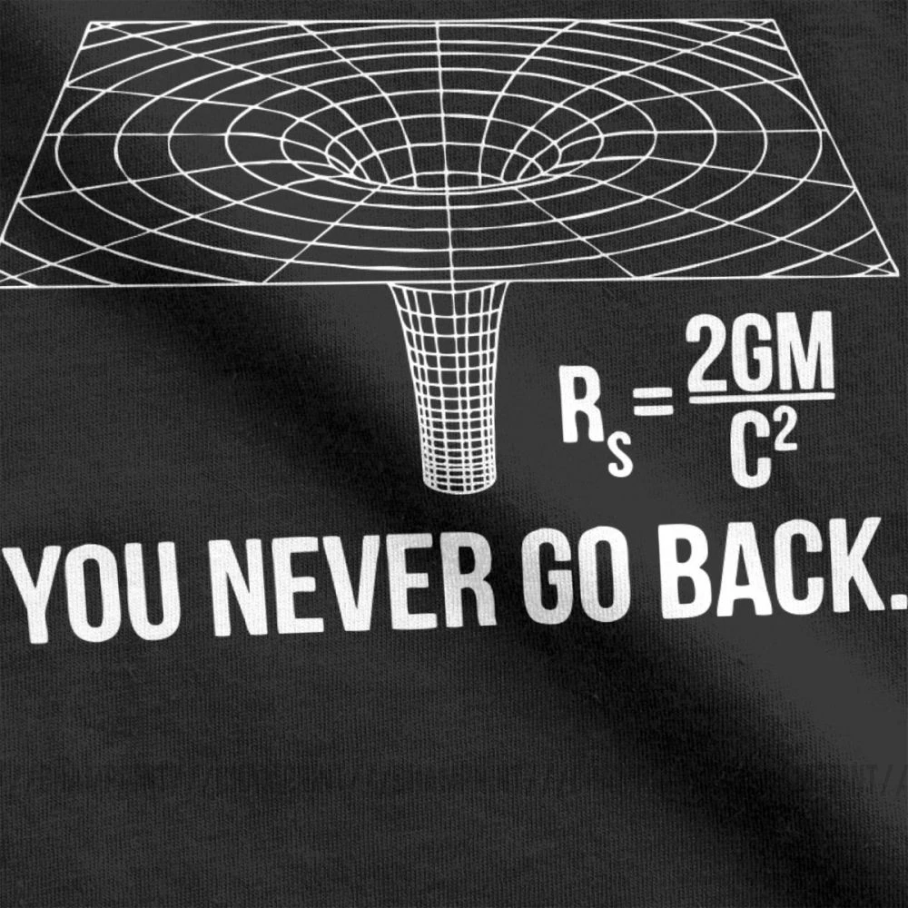 Мужская футболка с надписью Once You Go Black Hole Equation из 100% хлопка инженером по