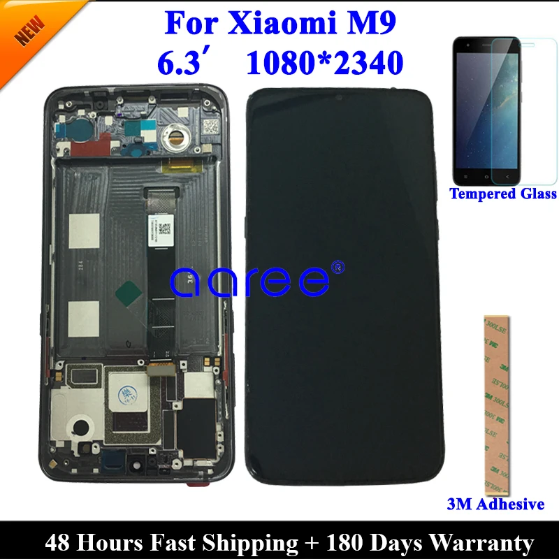 Супер AMOLED ЖК-дисплей для Xiaomi Mi 9 ЖК-дисплей для Xiaomi Mi 9 ЖК-дисплей ЖК-экран сенсорный дигитайзер сборка