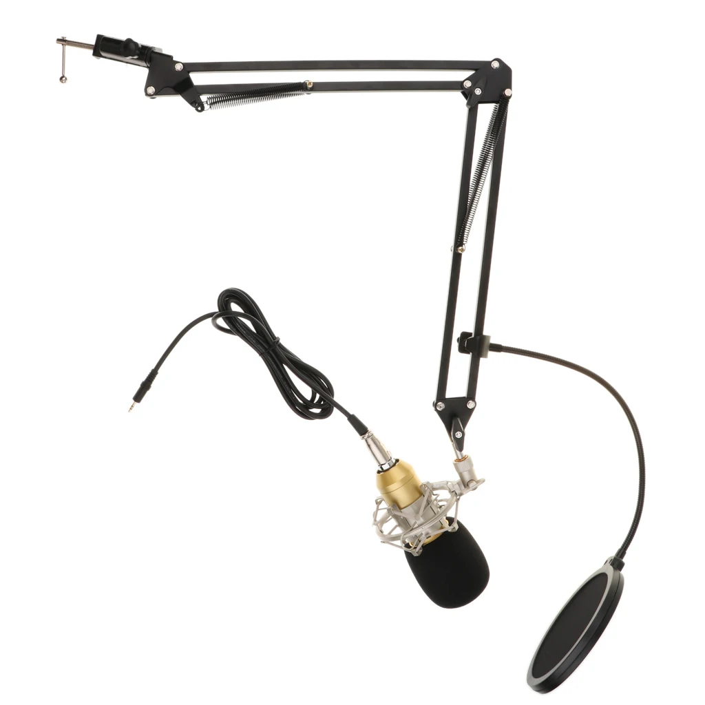 

BM800 Dynamic Condenser Studio Recording Microphone Mic for Broadcasting