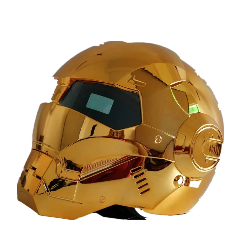 Мотоциклетный шлем Vcoros Fcae Iron Man Съемный и моющийся для езды на мотоцикле |