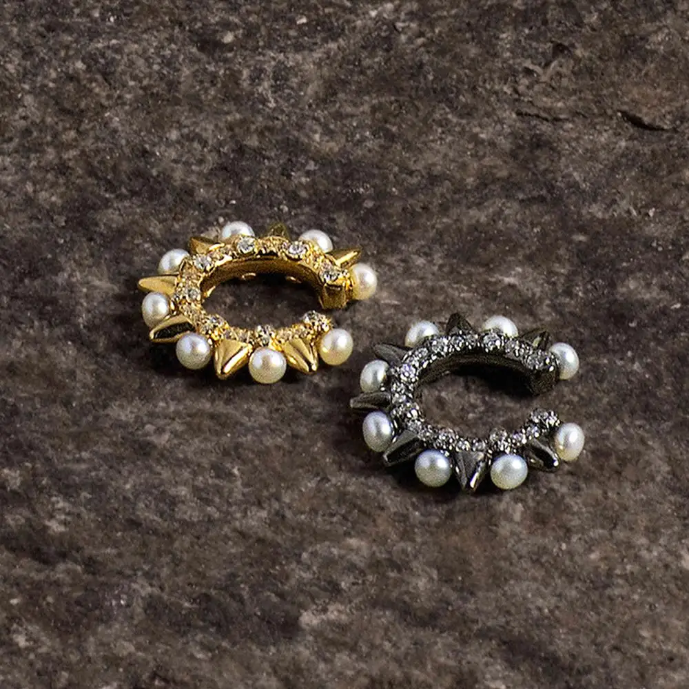 Крупные серьги клипсы для ушей 1 шт. рок драк серый большой шип заклепки одинарные