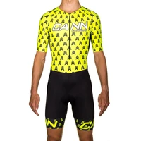 cannibal triathlon skinsuit high quality mens cycling racing swiming set bicycle short sleeve jumpsuit maillot ciclismo hombre