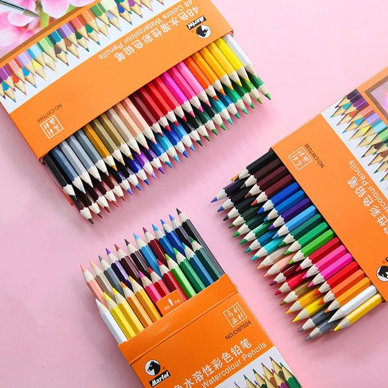 Деревянные масляные цветные карандаши набор канцелярских принадлежностей для