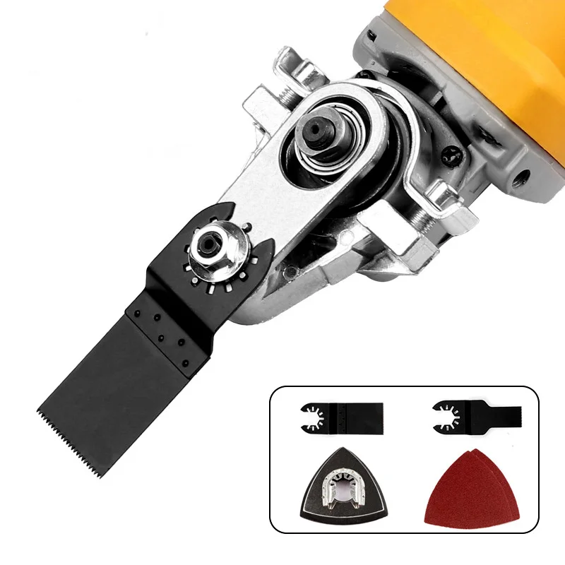 Angle Grinder Modified Oscillating Tool，Renovator Saw Slotting Machine Multifunction Power Woodworking Tool With Trimmer Blades |