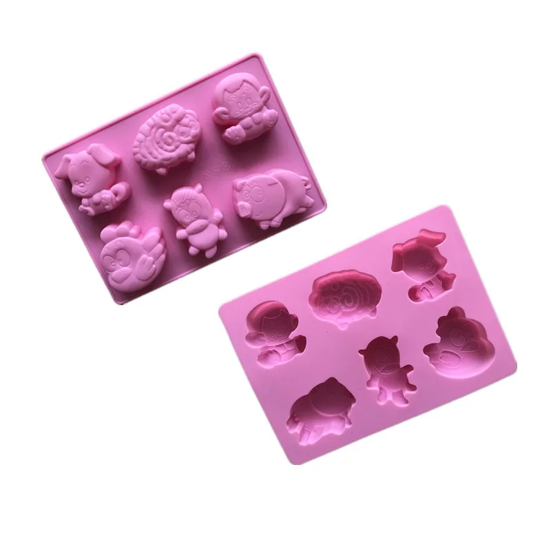 12 китайских зодиакальных животных силиконовые формы для торта лоток льда
