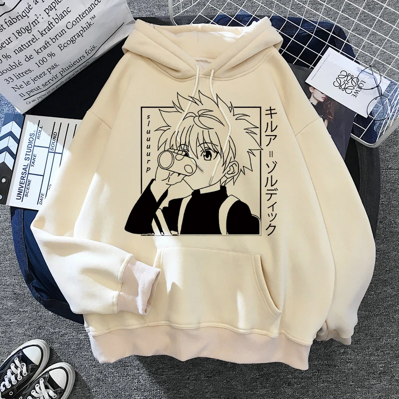 

Новинка Толстовка Hunter X Hunter с капюшоном для мужчин и женщин, забавные мультяшные зимние худи с капюшоном в стиле японского аниме, толстовка в...