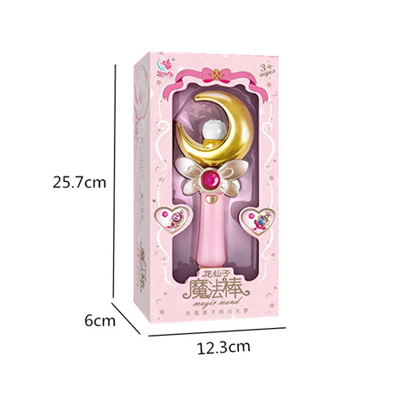 

Cute Baby Cartoon Magic Wand Glowing Toys Kids Luminous Music Figures Toy for Girls Princess Cosplay Props Party Gifts