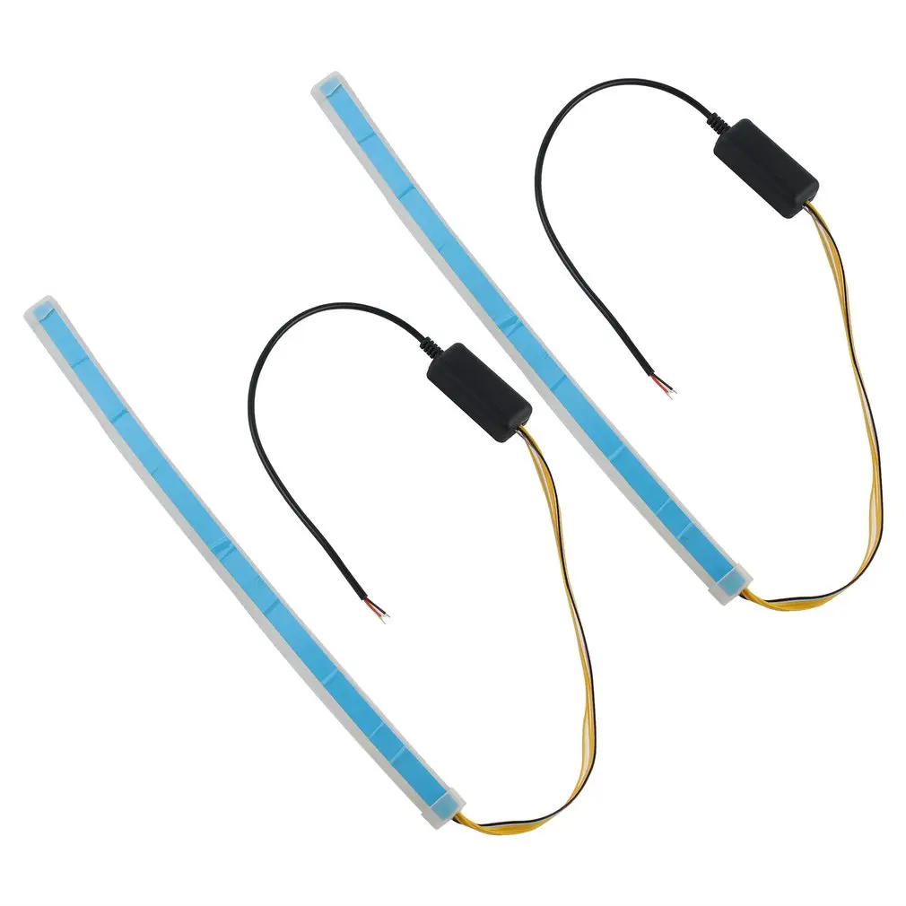 

Car LED light guide strip ultra-thin daytime running light two-color running water turn steering tear light decorative lights