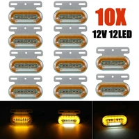 10pcs 12v 12 led side marker lights car external lights signal indicator lamps warning tail light 3 modes trailer truck lorry