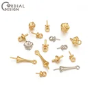 Колпачки для бусин с сердечным дизайномИзготовление ювелирных изделийручная работапокрытие из настоящего золотафурнитура и компоненты для ювелирных изделий