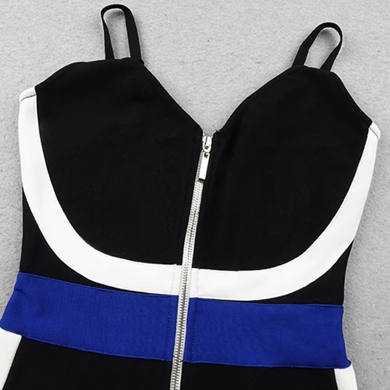 Женский комбинезон на молнии спереди с треугольным вырезом без рукавов оптовая