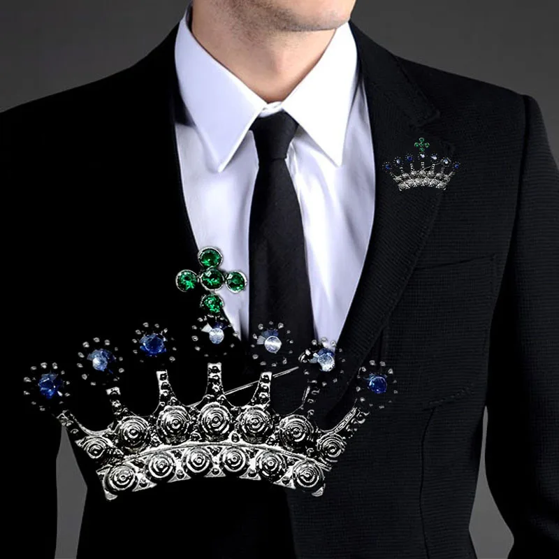 Новая британская брошь Корона со стразами ювелирное изделие роскошная ретро в