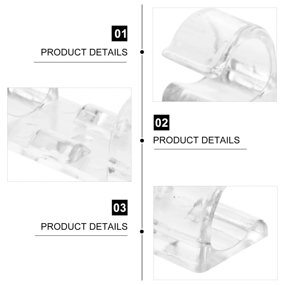 

40pcs Cable Clips Cable Managements Cable Holders Transparent Cable Organizers